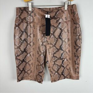 NWT Kendall + Kylie Snake Print Women's Bike Shorts sz L